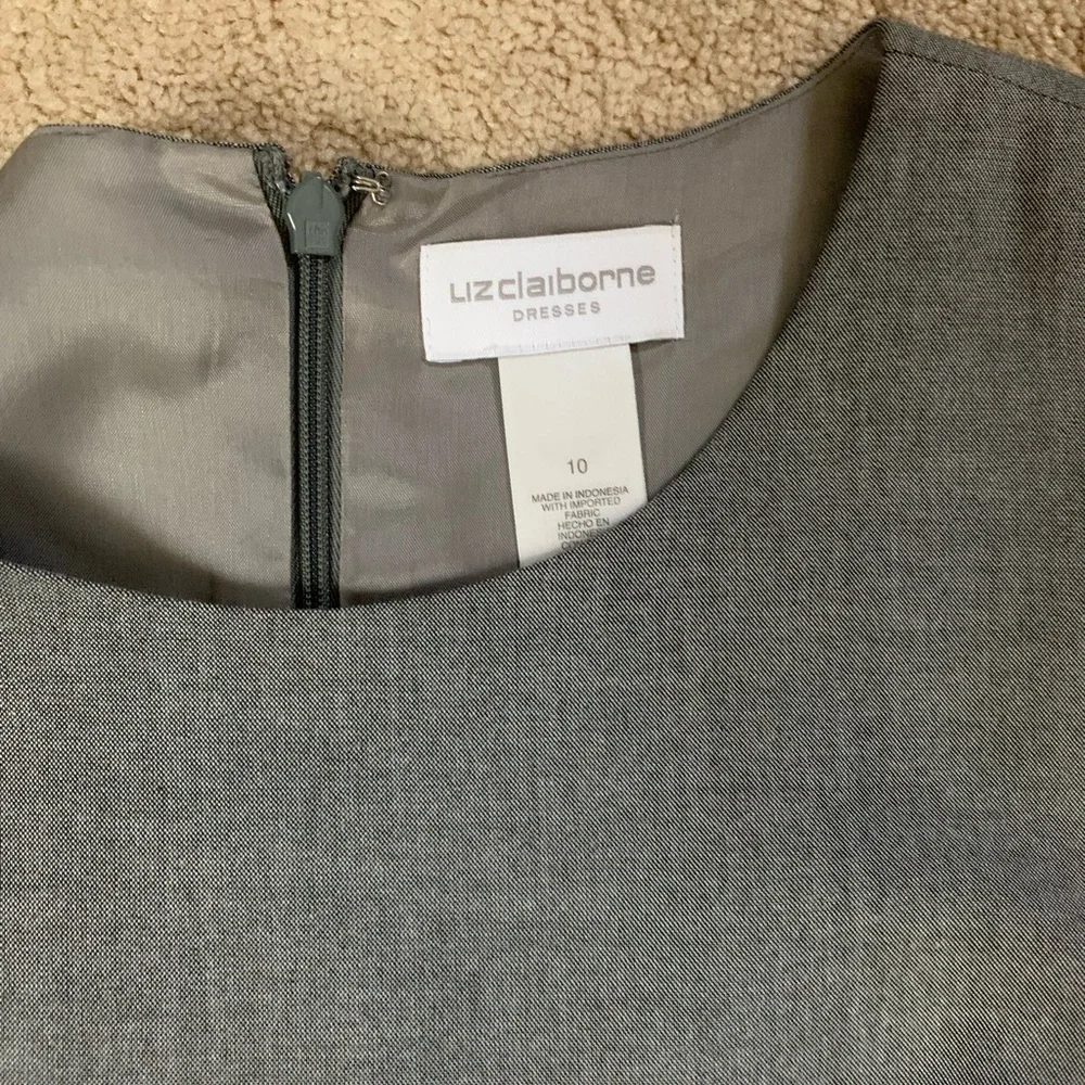 NWT Liz Claiborne Grey Dress - Picture 2 of 2